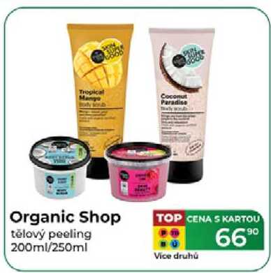 Organic Shop tělový peeling 200ml/250ml 