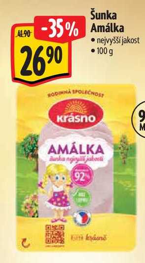 Šunka Amálka, 100 g