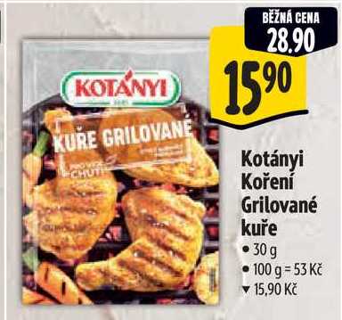 Kotányi Koření Grilované kuře,30 g 