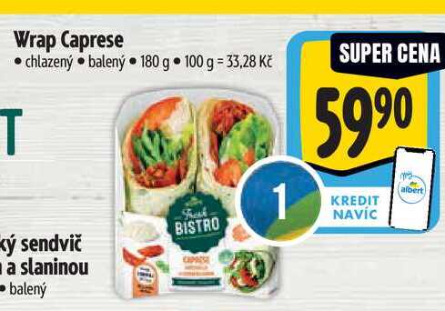 Wrap Caprese, 180 g