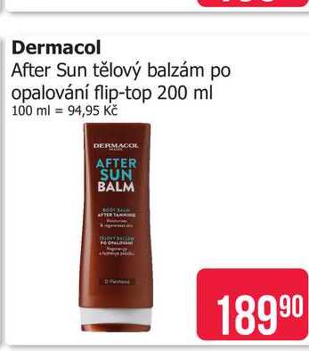 Dermacol After Sun tělový balzám po opalování flip-top 200 ml 