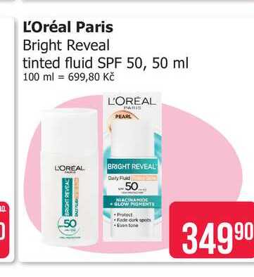 L'Oréal Paris Bright Reveal tinted fluid SPF 50, 50 ml 