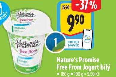 Nature's Promise Free From Jogurt bílý, 180 g 