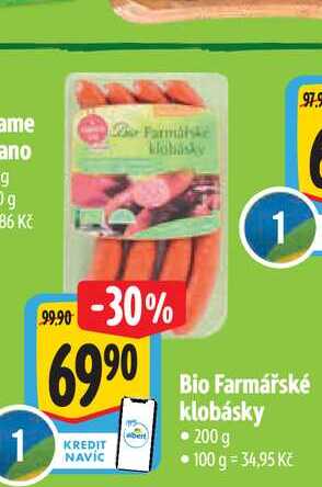  Bio Farmářské klobásky 200 g 