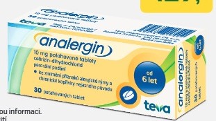 Analergin, 10 mg, 30 potahovaných tablet