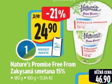 Nature's Promise Free From Zakysaná smetana 15%, 180 g