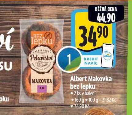  Albert Makovka bez lepku 2 ks 
