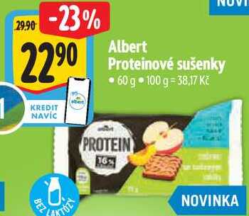 Albert Proteinové sušenky, 60 g 