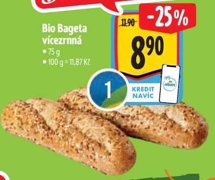 Bio Bageta vícezrnná, 75 g