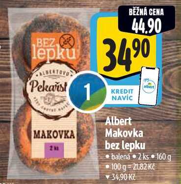 Albert Makovka bez lepku, 160 g