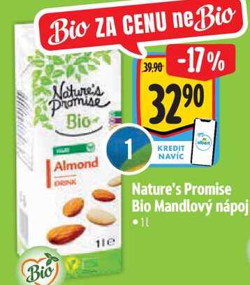 Nature's Promise Bio Mandlový nápoj, 1 l