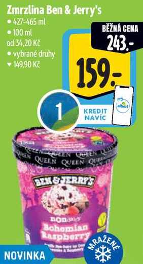 Zmrzlina Ben & Jerry's, 427-465 ml