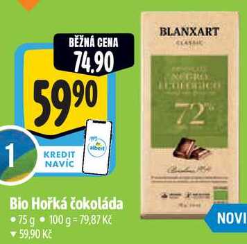 Bio Hořká čokoláda, 75 g