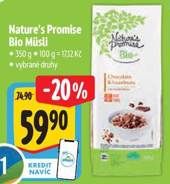 Nature's Promise Bio Müsli, 350 g 