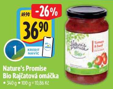Nature's Pomine Bio Rajčatová omáčka, 340 g
