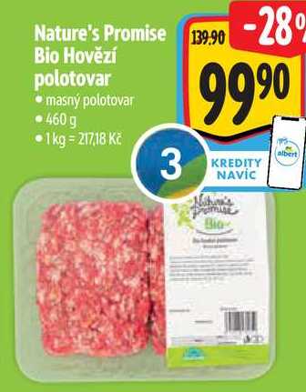 Nature's Promise Bio Hovězí polotovar, 460 g