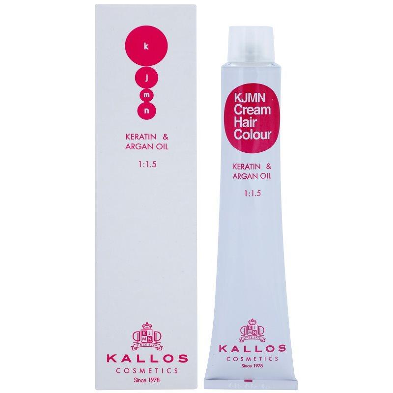 Kallos KJMN Professional Cream Hair Colour Keratin & Argan Oil barva na vlasy s keratinem a arganovým olejem odstín 6.7 Walnut 100 ml