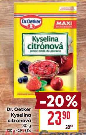 Dr. Oetker Kyselina citronová 80 g