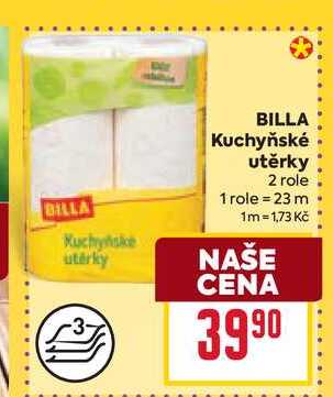 BILLA Kuchyňské utěrky 2 role 