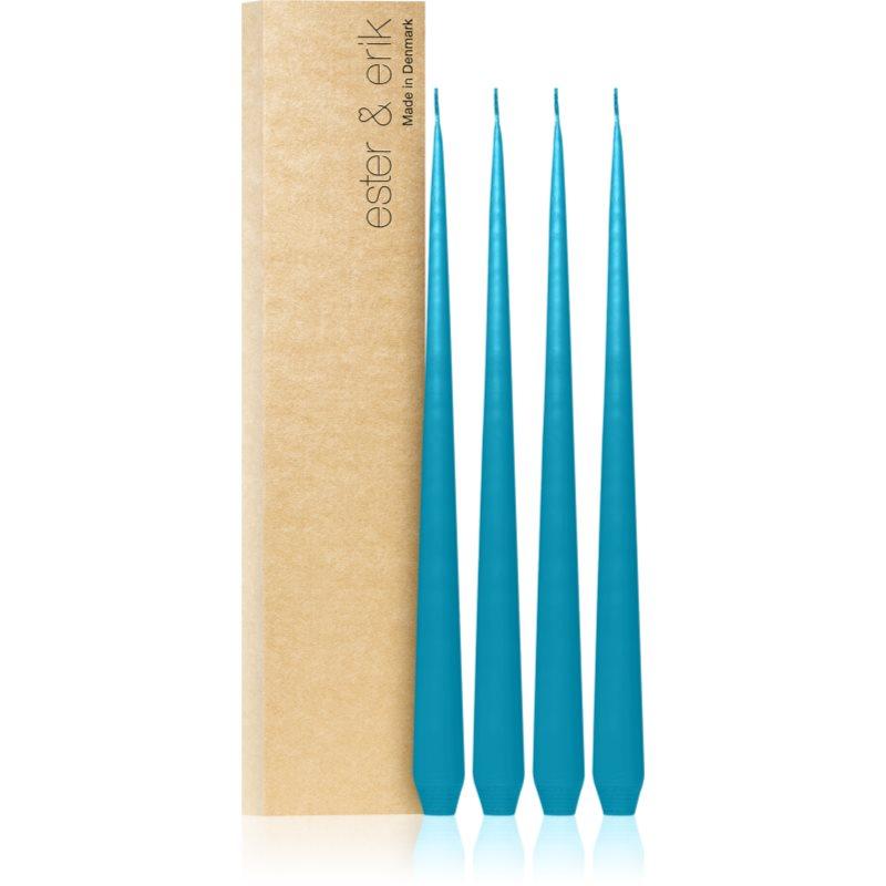 ester & erik taper candle turquoise (no. 56) dekorativní svíčka 4x32 cm
