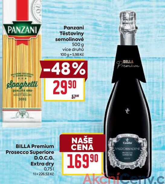 BILLA Premium Prosecco Superiore D.O.C.G. Extra dry 0,75l
