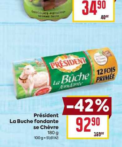 Président La Buche fondante se Chèvre 180 g 