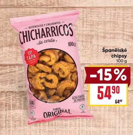 Španělské chipsy 100g