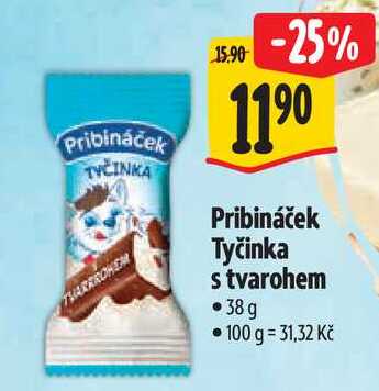  Pribináček Tyčinka s tvarohem  38 g  