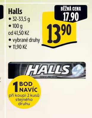 Halls  32-33,5 g  