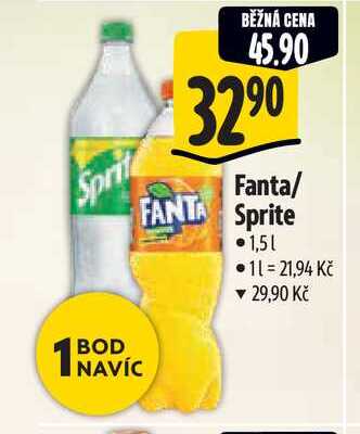   Fanta/ Sprite  1,5 l