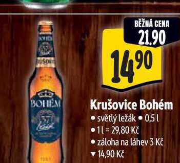   Krušovice Bohém  0,5 l