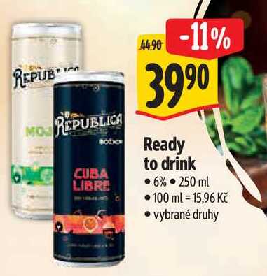   Ready to drink 250 ml