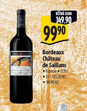   Bordeaux Château de Saillans Francie 0,75 l