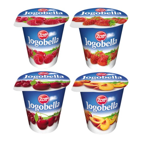 Zott Jogobella Classic Mix příchutí (Malina, Višeň, Lesní jahoda, Broskev)