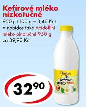 Kefírové mléko nízkotučné, 950 g