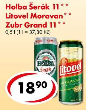 Litovel Moravan Zubr Grand 11, 0,5 l