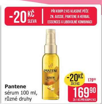 Pantene sérum 100 ml, různé druhy 