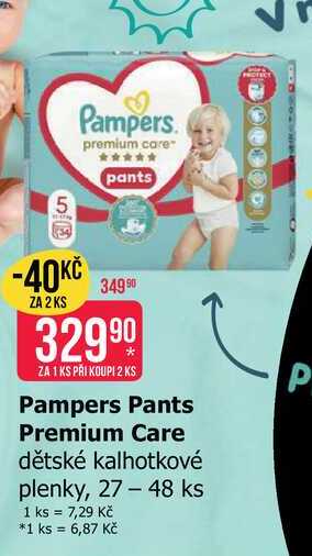 Pampers Pants Premium Care dětské kalhotkové plenky, 27-48 ks