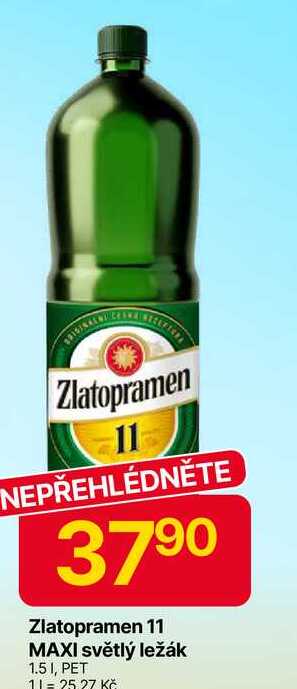Zlatopramen 11°, světlý ležák 1,5l (PET) 1.5l