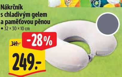Nákrčník s chladivým gelem a paměťovou pěnou 