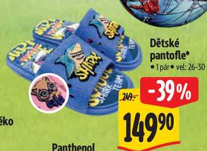 Dětské pantofle