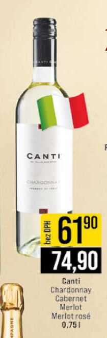 Canti Chardonnay Cabernet Merlot Merlot rosé 0.75l 