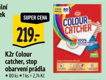 K2r Colour catcher, stop obarvení prádla, 80 ks 