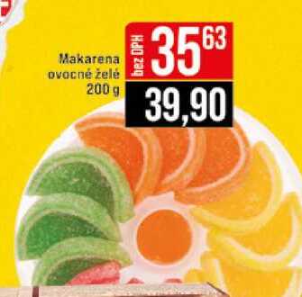 Makarena ovocné želé 200 g 