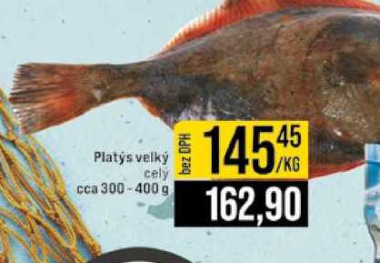 Platys velký celý cca 300-400 g 