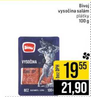 Bivoj vysočina salám plátky 100 