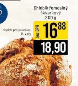 Chlebík řemeslný škvarkový 300 g