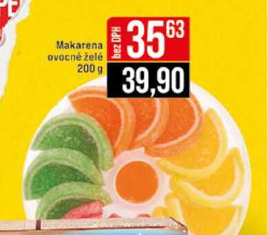 Makarena ovocné želé 200 g 