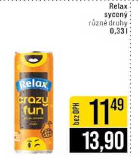 Relax sycený různé druhy 0.33l