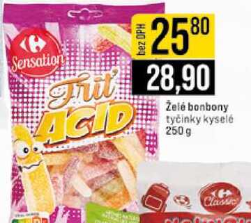 Želé bonbony tyčinky kyselé 250 g
